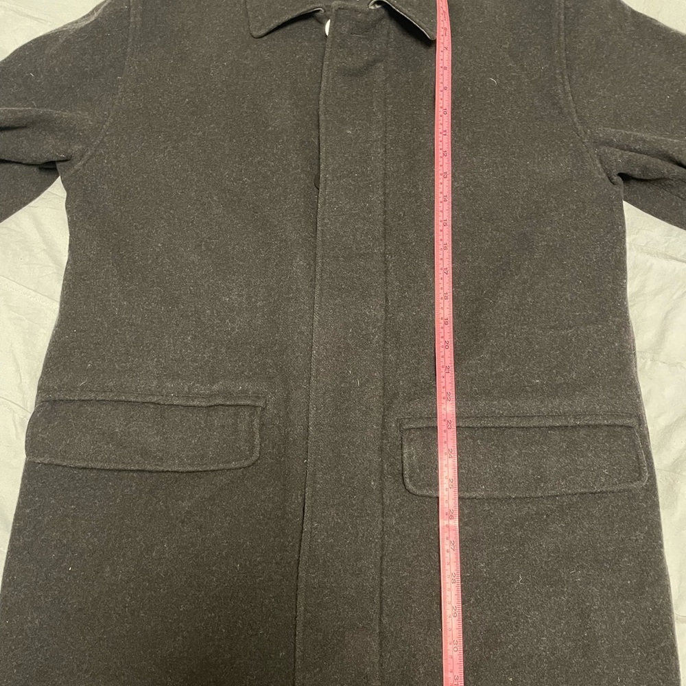 Claiborne 100% Wool Car Coat size Small Charcoal Gray - Picture 8 of 11